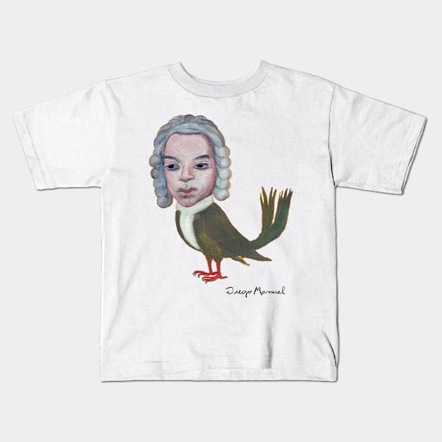 Bach bird Kids T-Shirt by diegomanuel